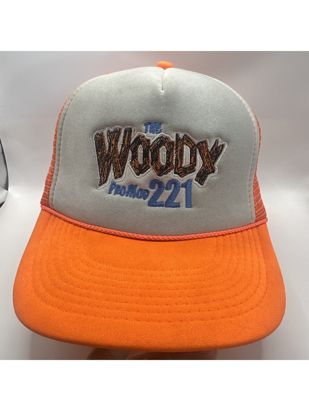 The Woody Promo 221 Safety Orange Rope Cap Otto Trucker Hat